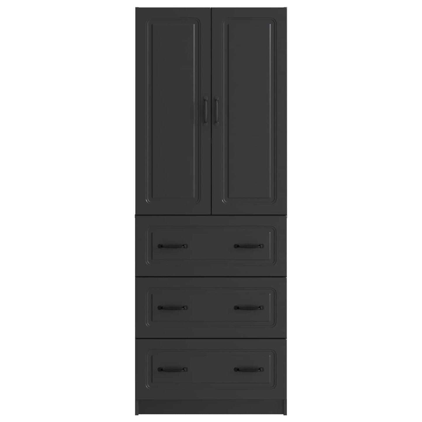Set di armadi 2 pcs Nero 66 x 34,5 x 87 cm Legno ingegnerizzato | homemem39