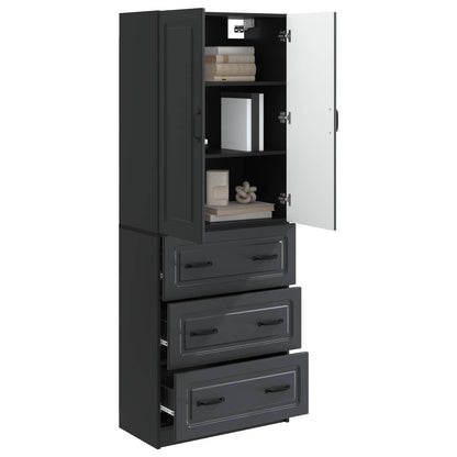 Set di armadi 2 pcs Nero 66 x 34,5 x 87 cm Legno ingegnerizzato | homemem39