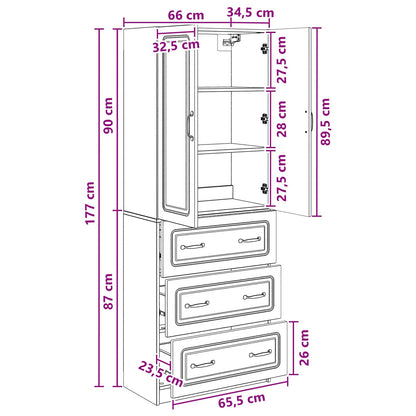 Set di armadi 2 pcs Rovere Sonoma 66 x 34,5 x 87 cm | homemem39