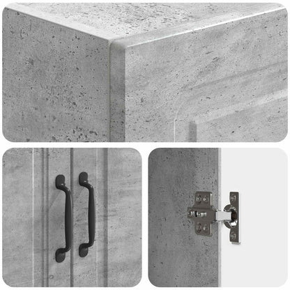 Set di armadi 2 pcs Grigio Cemento 66 x 34,5 x 87 cm | homemem39