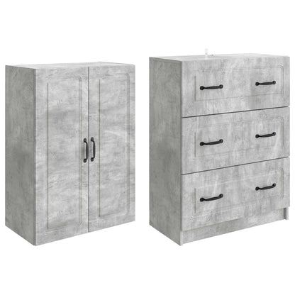 Set di armadi 2 pcs Grigio Cemento 66 x 34,5 x 87 cm | homemem39