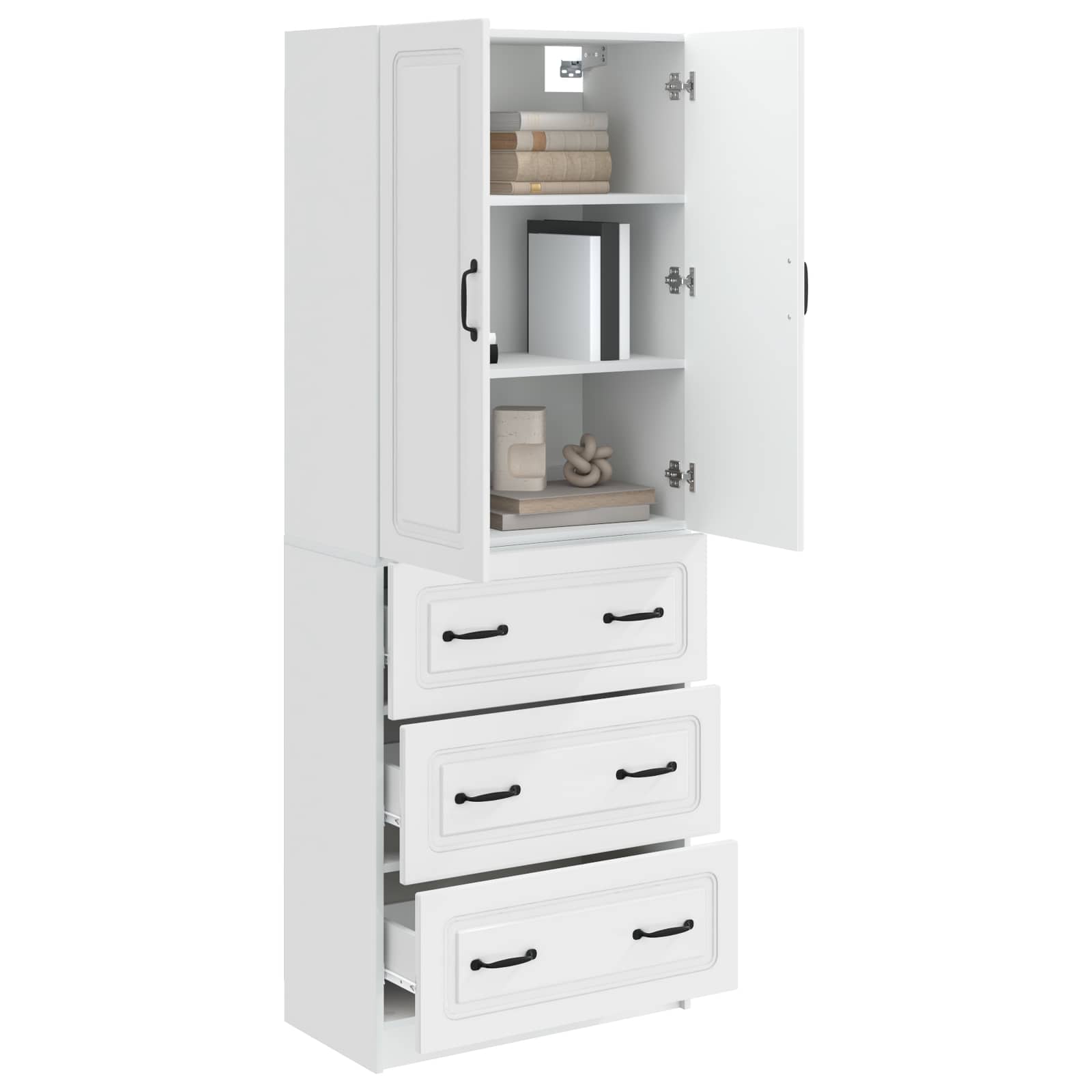 Set di armadi 2 pcs Bianco Lucido 66 x 34,5 x 87 cm | homemem39