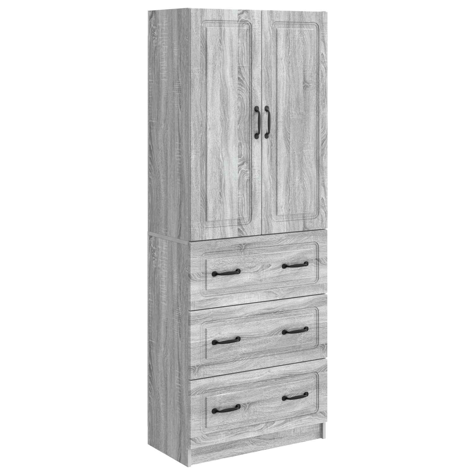 Set di armadi 2 pcs Sonoma grigio 66 x 34,5 x 87 cm | homemem39