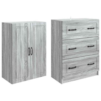 Set di armadi 2 pcs Sonoma grigio 66 x 34,5 x 87 cm | homemem39