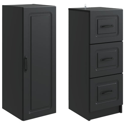 Set di armadi 2 pcs Nero 33 x 34,5 x 87 cm Legno ingegnerizzato | homemem39