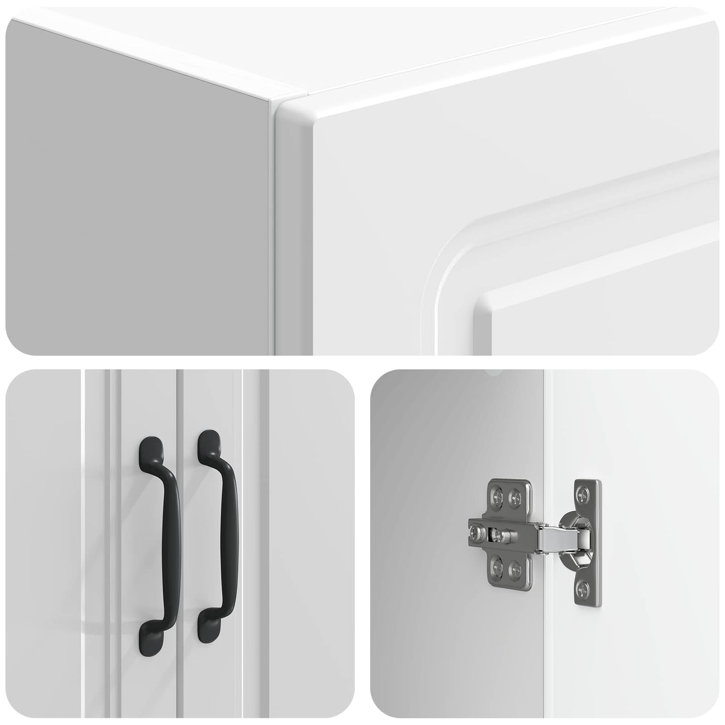 Set di armadi 2 pcs Bianco Lucido 33 x 34,5 x 87 cm | homemem39