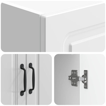 Set di armadi 2 pcs Bianco Lucido 33 x 34,5 x 87 cm | homemem39