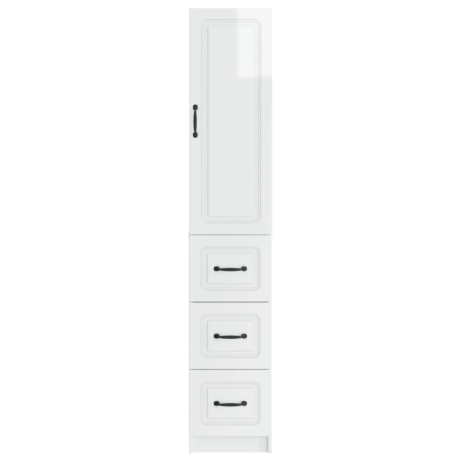 Set di armadi 2 pcs Bianco Lucido 33 x 34,5 x 87 cm | homemem39