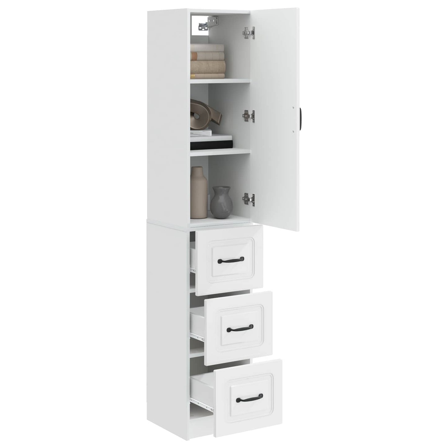 Set di armadi 2 pcs Bianco Lucido 33 x 34,5 x 87 cm | homemem39