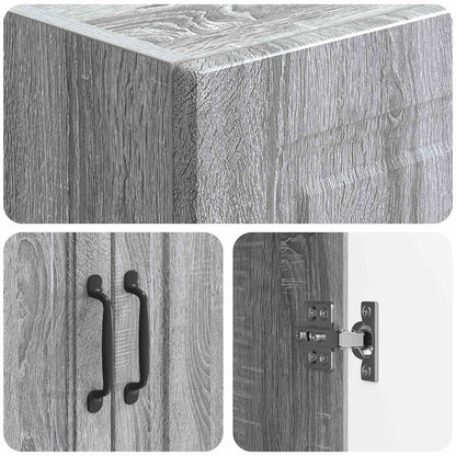 Set di armadi 2 pcs Sonoma grigio 33 x 34,5 x 87 cm | homemem39