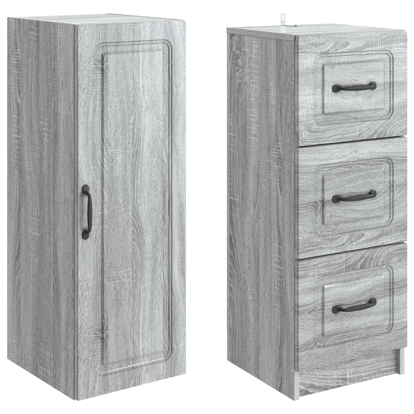 Set di armadi 2 pcs Sonoma grigio 33 x 34,5 x 87 cm | homemem39
