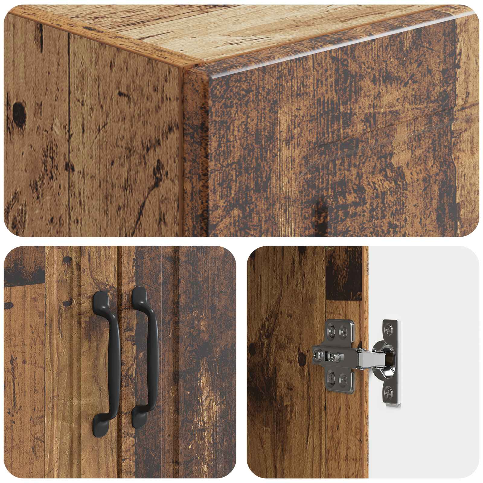 Set di armadi 2 pcs Legno antico 33 x 34,5 x 87 cm | homemem39