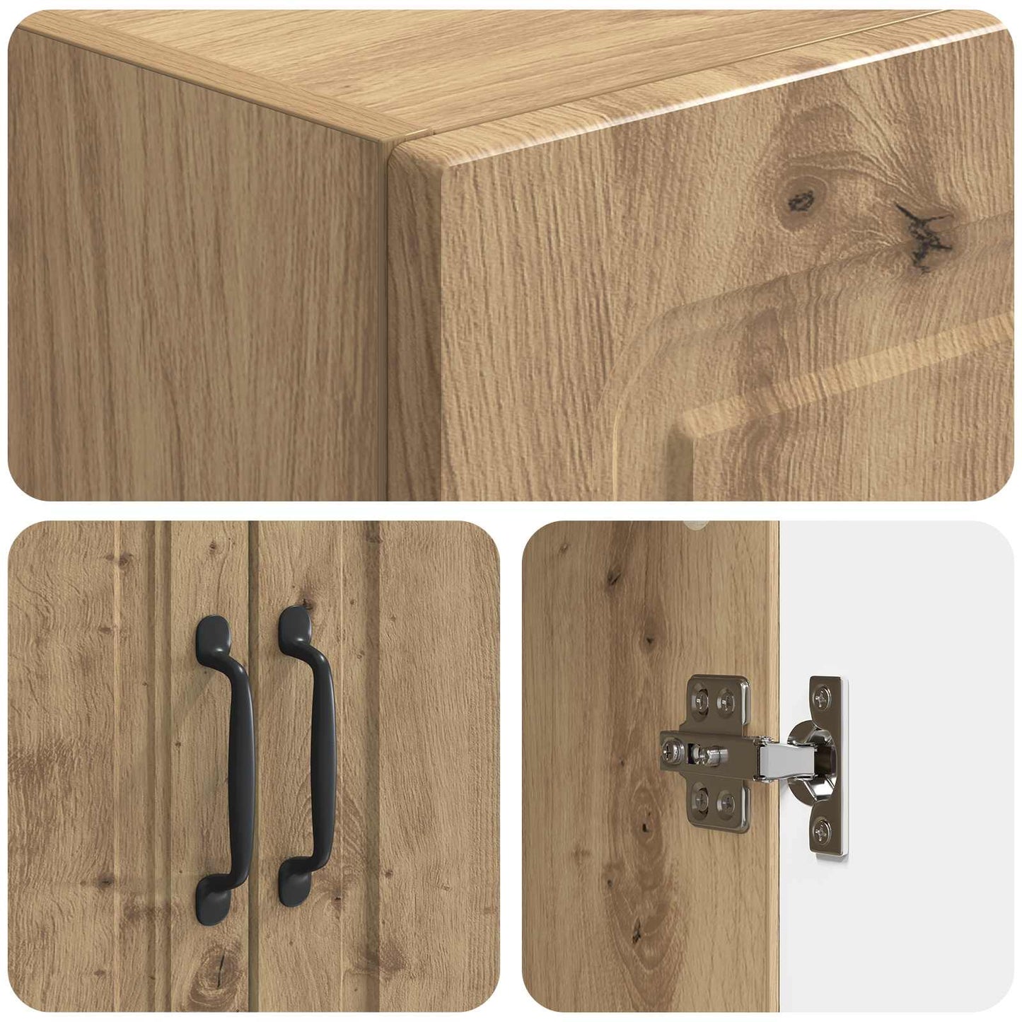 Set di armadi 2 pcs Rovere Artigianale 33 x 34,5 x 87 cm | homemem39