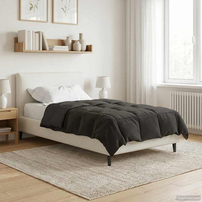 Duvet Estivo Trapuntato Antracite 155 x 200 cm Microfibra