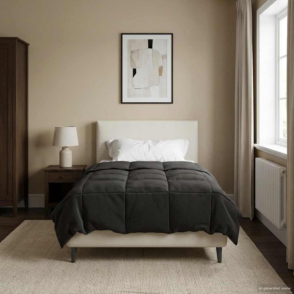 Duvet Estivo Trapuntato Antracite 155 x 200 cm Microfibra | homemem39
