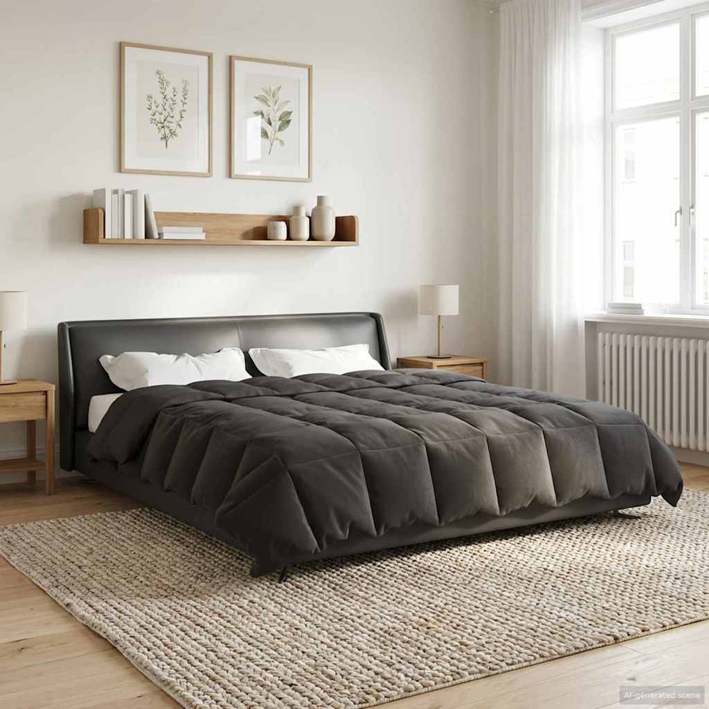 Duvet Estivo Trapuntato Antracite 200 x 200 cm Microfibra | homemem39