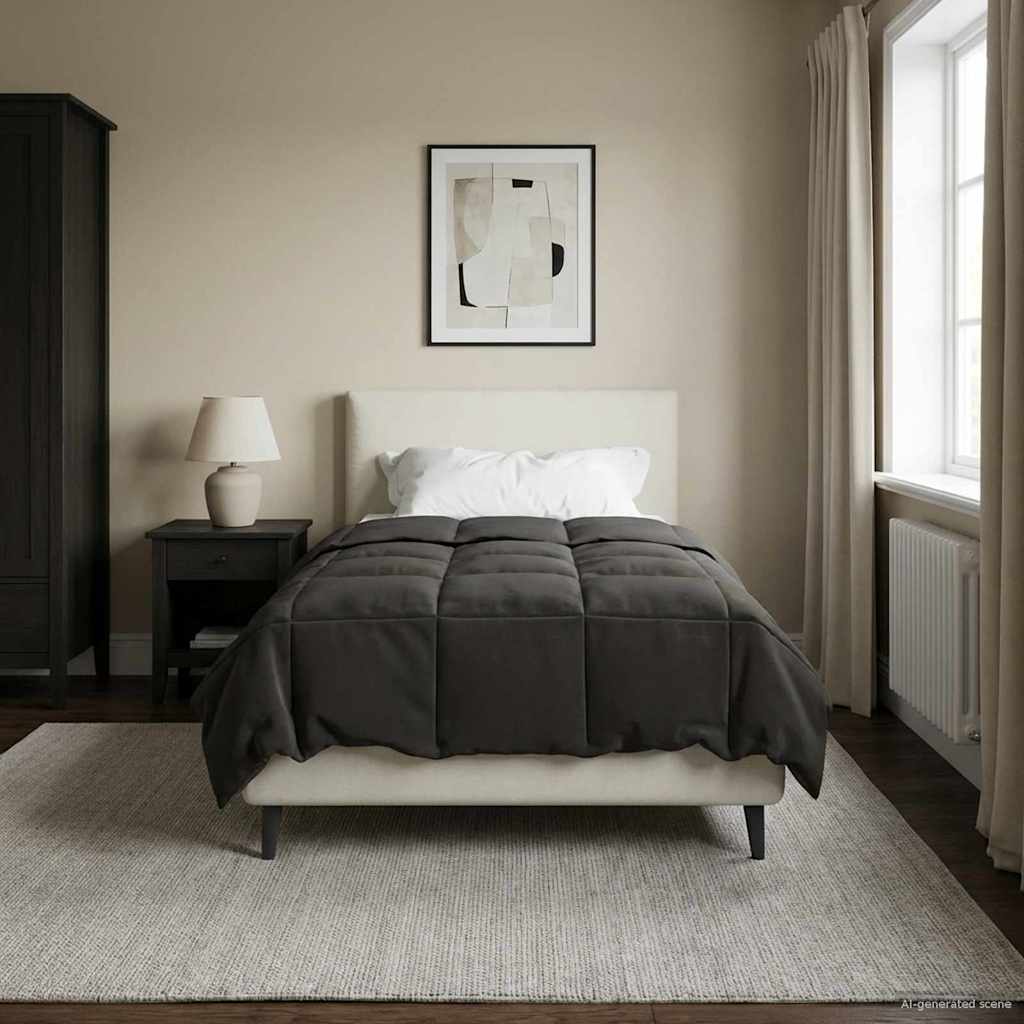 Duvet Estivo Trapuntato Antracite 135 x 220 cm Microfibra | homemem39