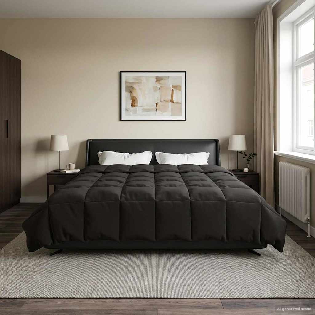 Duvet Estivo Trapuntato Antracite 200 x 220 cm Microfibra | homemem39