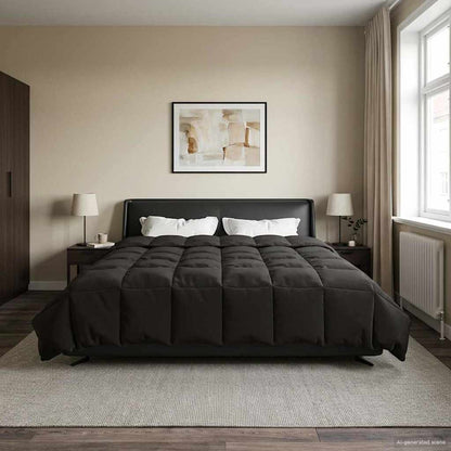Duvet Estivo Trapuntato Antracite 200 x 220 cm Microfibra | homemem39