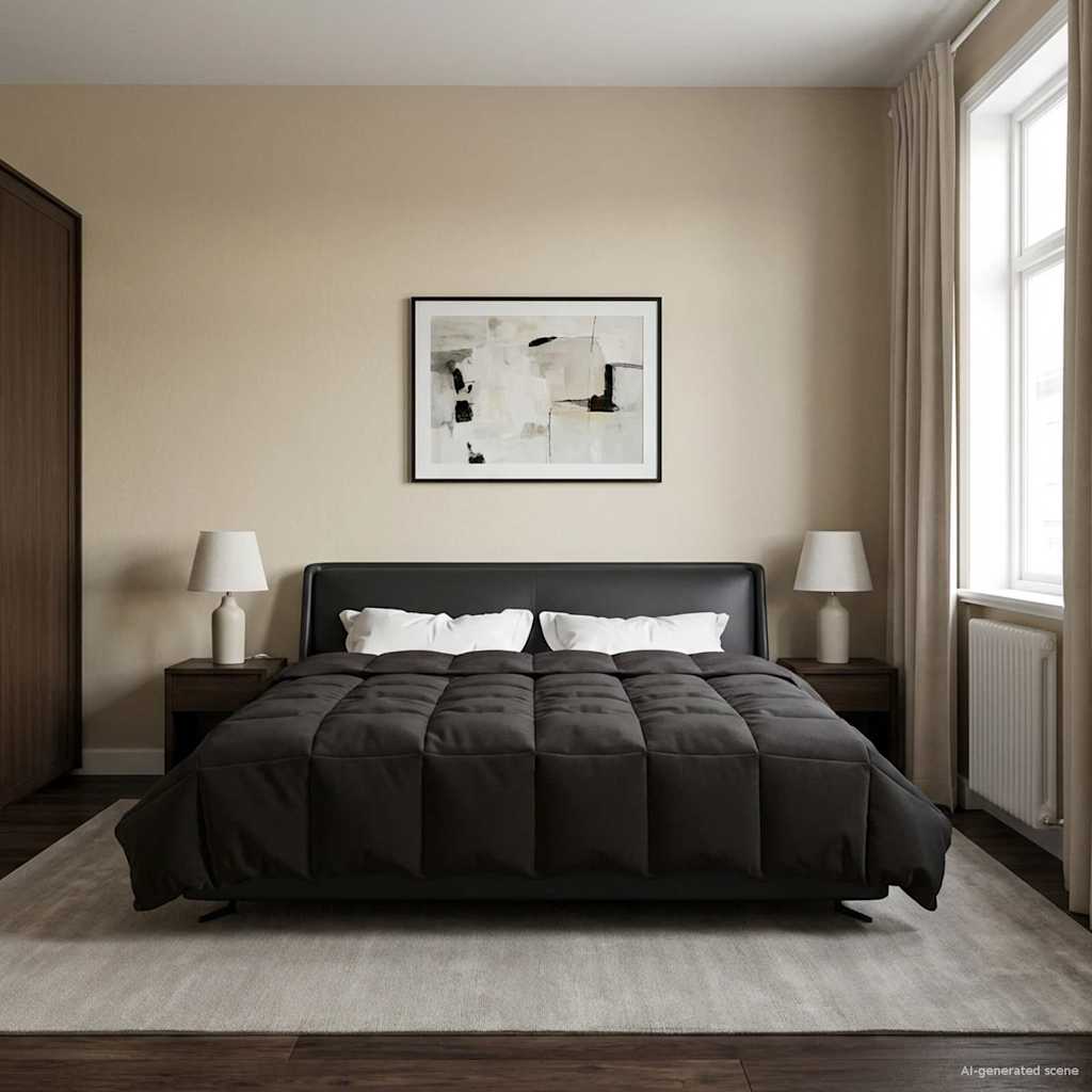 Duvet Estivo Trapuntato Antracite 220 x 260 cm Microfibra | homemem39
