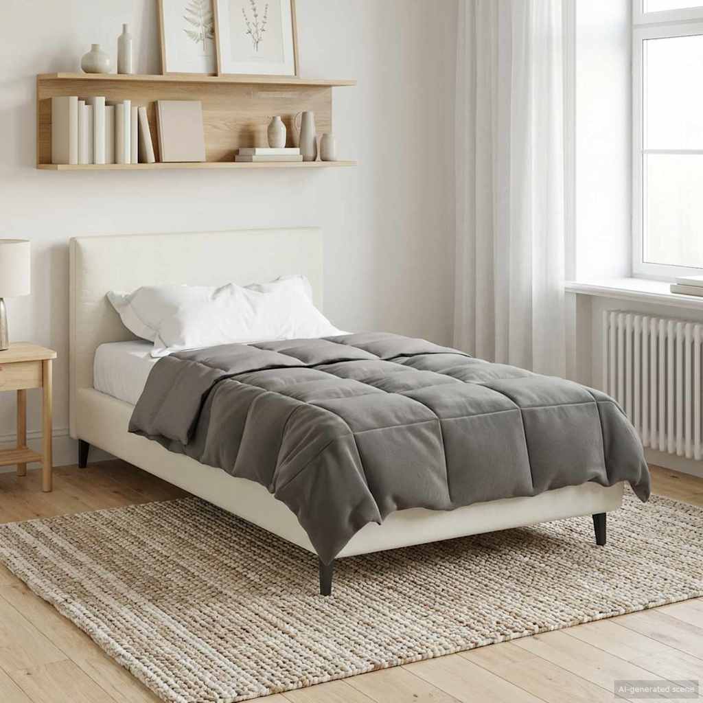 Duvet Estivo Trapuntato Grigio chiaro 140 x 200 cm Microfibra | homemem39