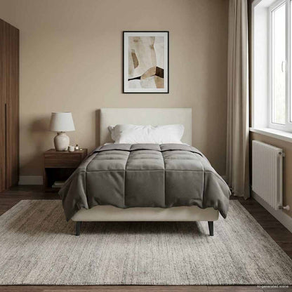 Duvet Estivo Trapuntato Grigio chiaro 155 x 200 cm Microfibra | homemem39