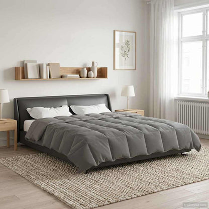 Duvet Estivo Trapuntato Grigio chiaro 200 x 200 cm Microfibra