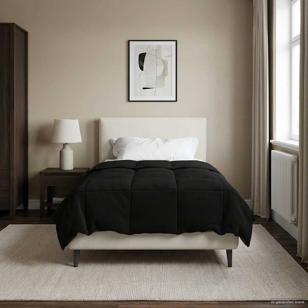 Duvet Estivo Trapuntato Nero 135 x 200 cm Microfibra | homemem39