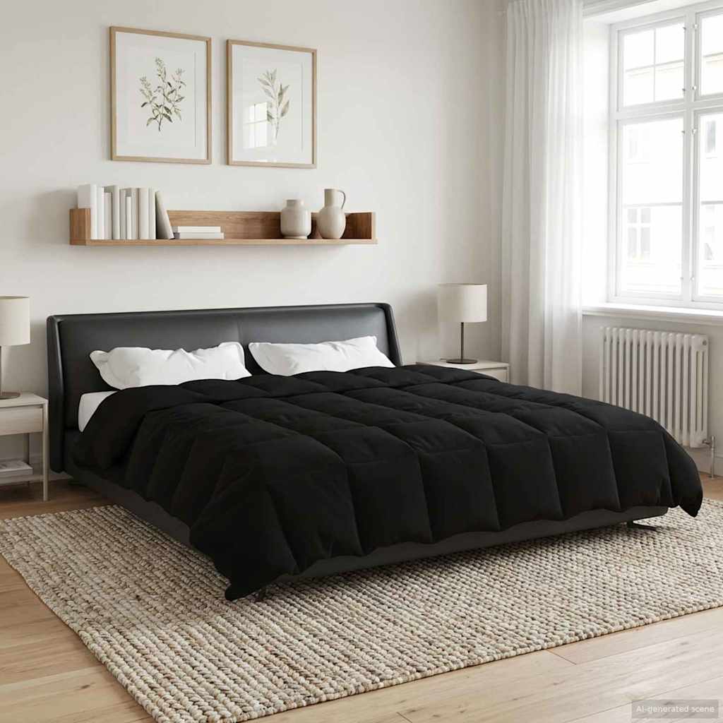 Duvet Estivo Trapuntato Nero 200 x 240 cm Microfibra | homemem39