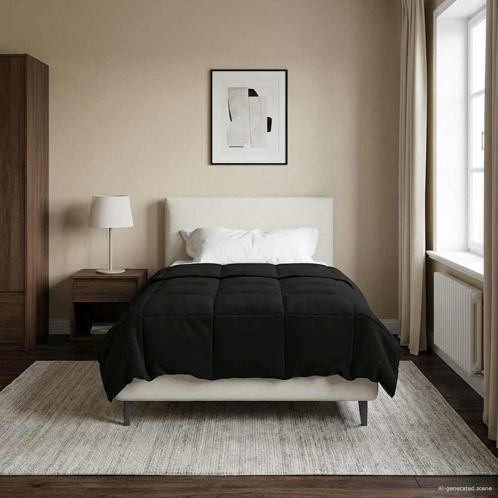 Duvet Estivo Trapuntato Nero 135 x 220 cm Microfibra | homemem39