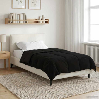 Duvet Estivo Trapuntato Nero 140 x 220 cm Microfibra