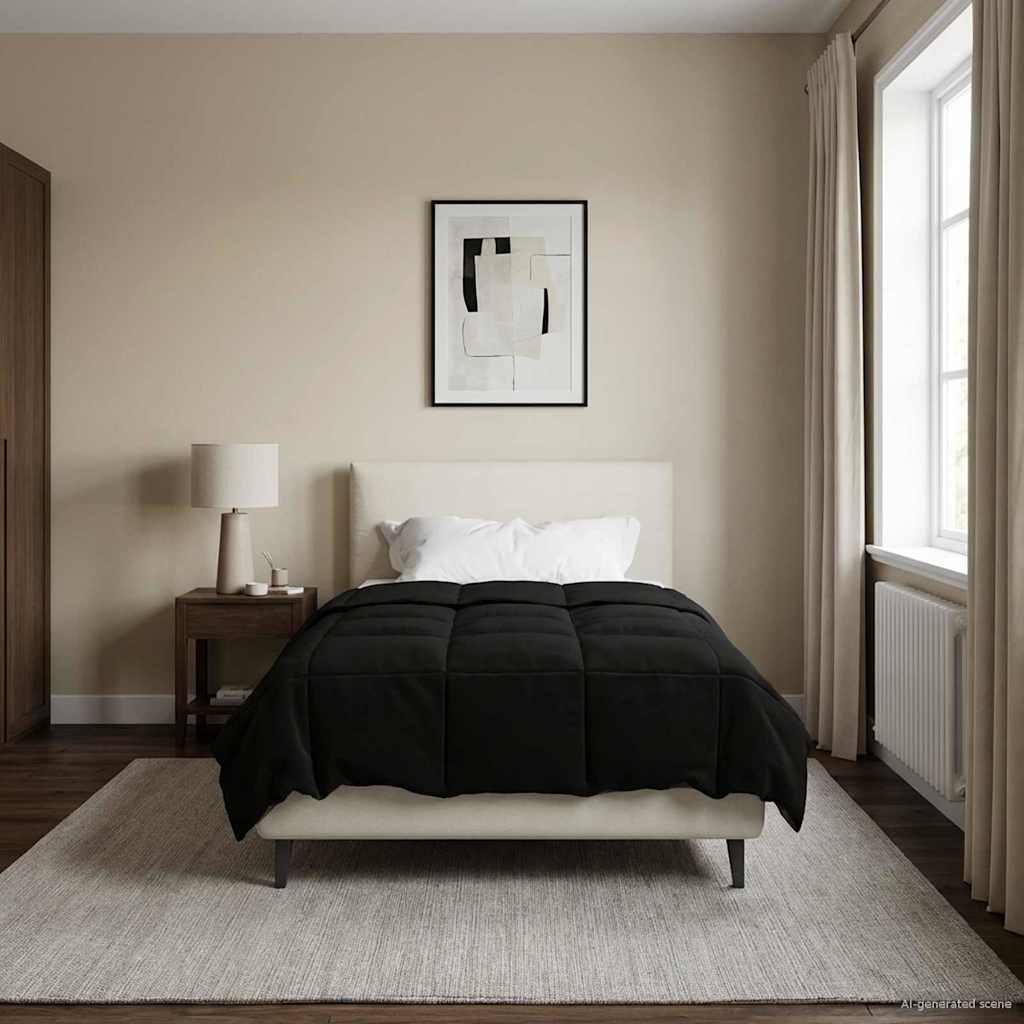 Duvet Estivo Trapuntato Nero 155 x 220 cm Microfibra | homemem39