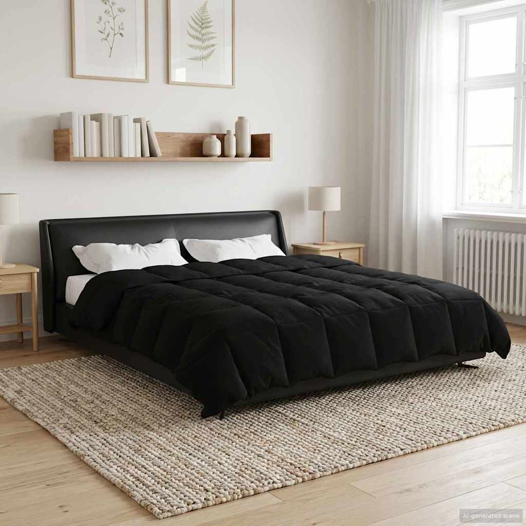 Duvet Estivo Trapuntato Nero 200 x 220 cm Microfibra | homemem39