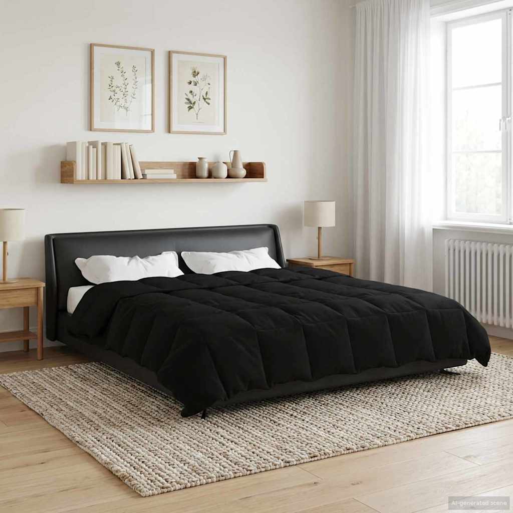 Duvet Estivo Trapuntato Nero 220 x 240 cm Microfibra | homemem39