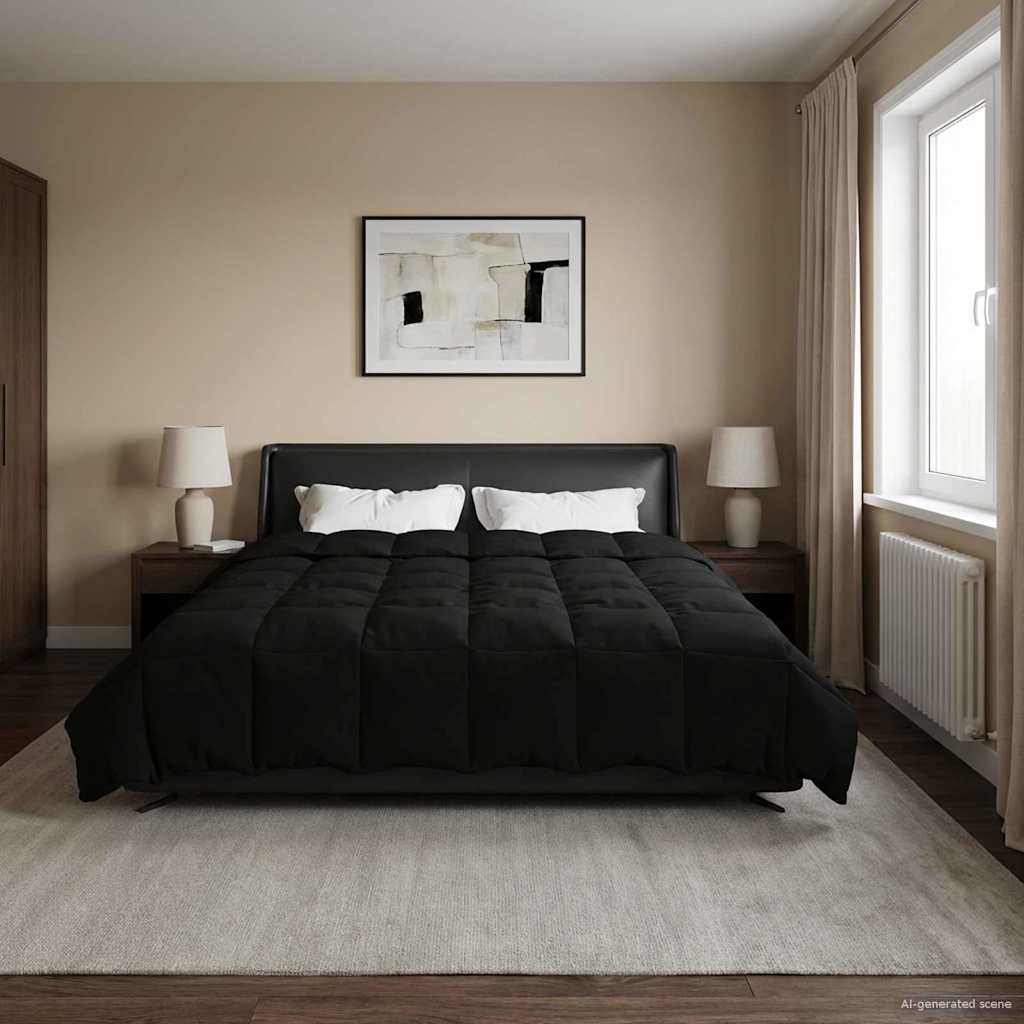 Duvet Estivo Trapuntato Nero 220 x 260 cm Microfibra | homemem39
