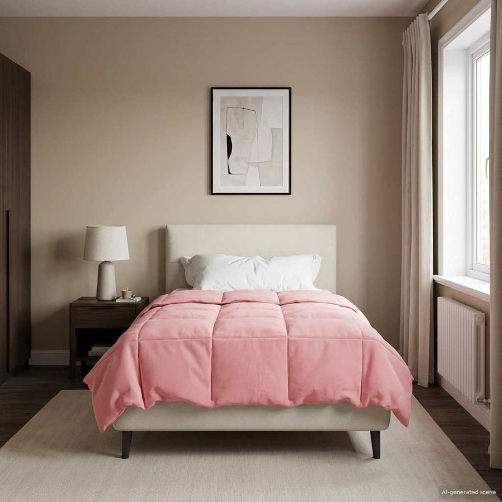 Duvet Estivo Trapuntato Rosa 140 x 200 cm Microfibra | homemem39
