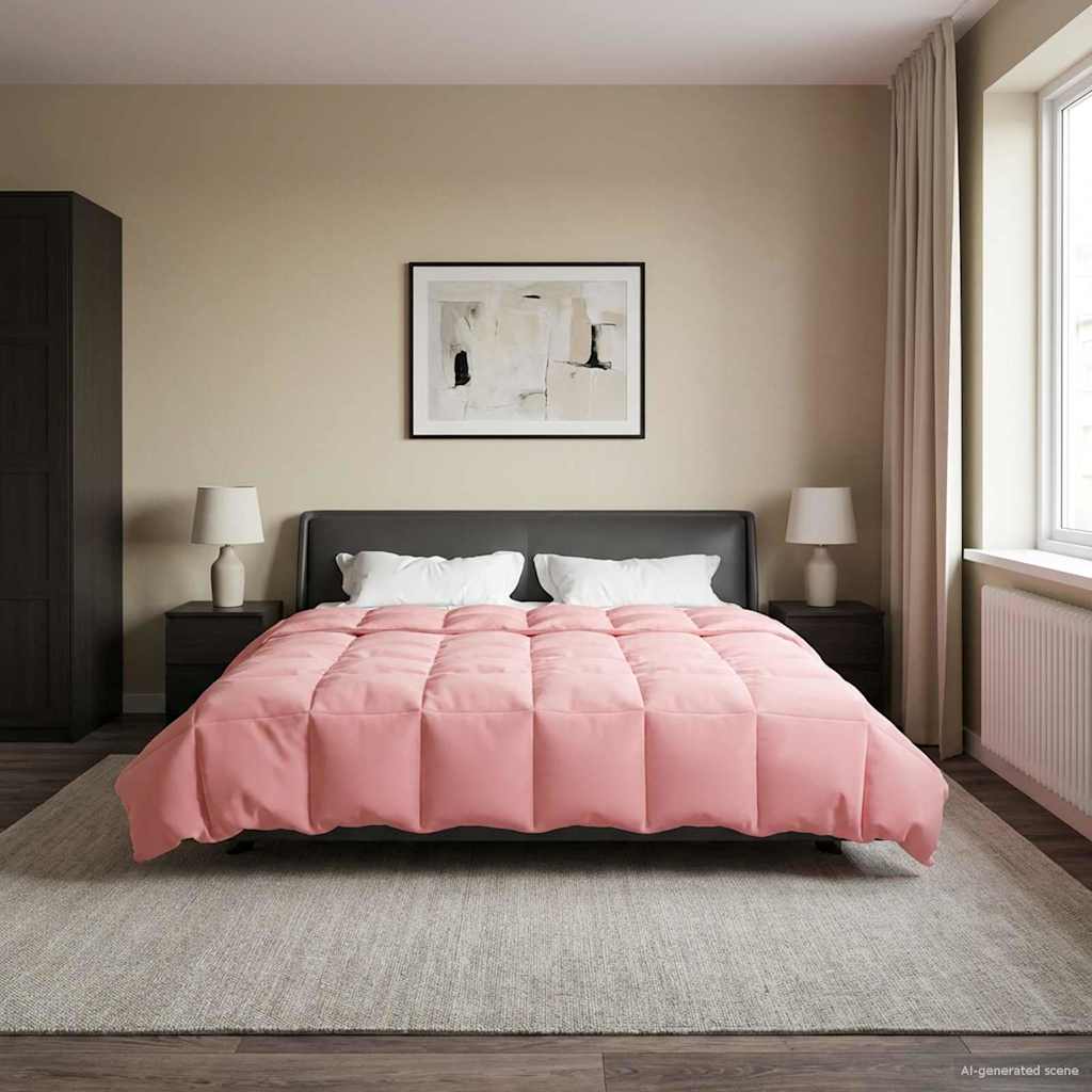 Duvet Estivo Trapuntato Rosa 200 x 200 cm Microfibra | homemem39