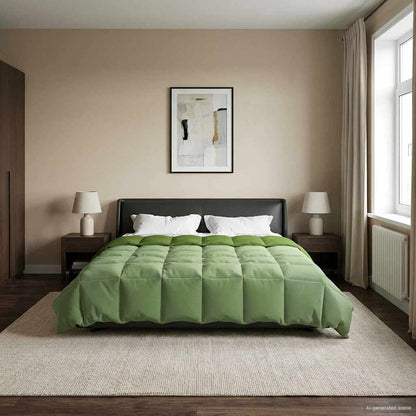 Duvet Estivo Trapuntato Verde 200 x 200 cm Microfibra | homemem39
