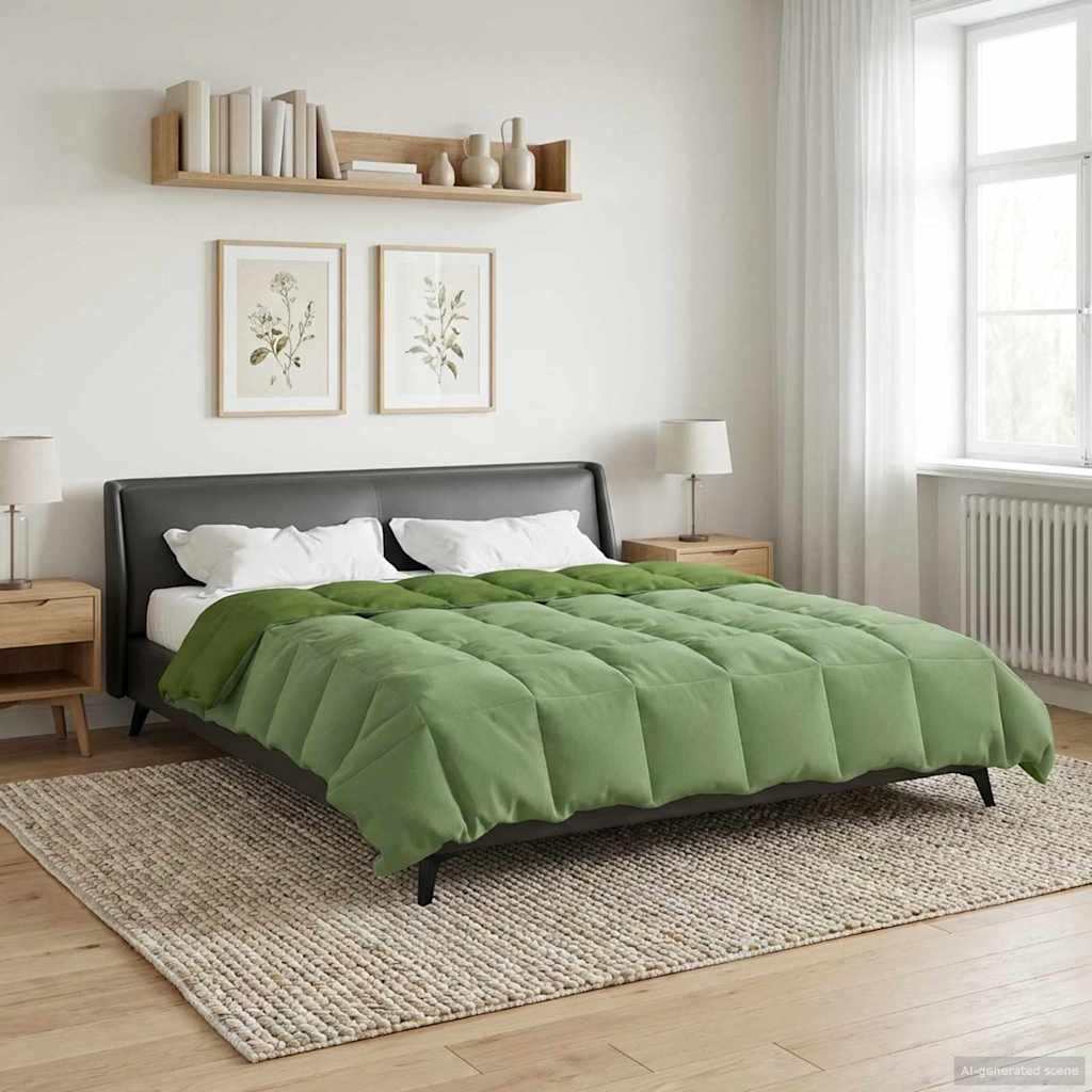 Duvet Estivo Trapuntato Verde 200 x 240 cm Microfibra | homemem39
