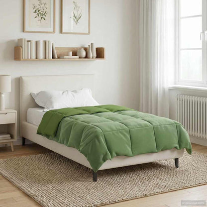 Duvet Estivo Trapuntato Verde 155 x 220 cm Microfibra | homemem39