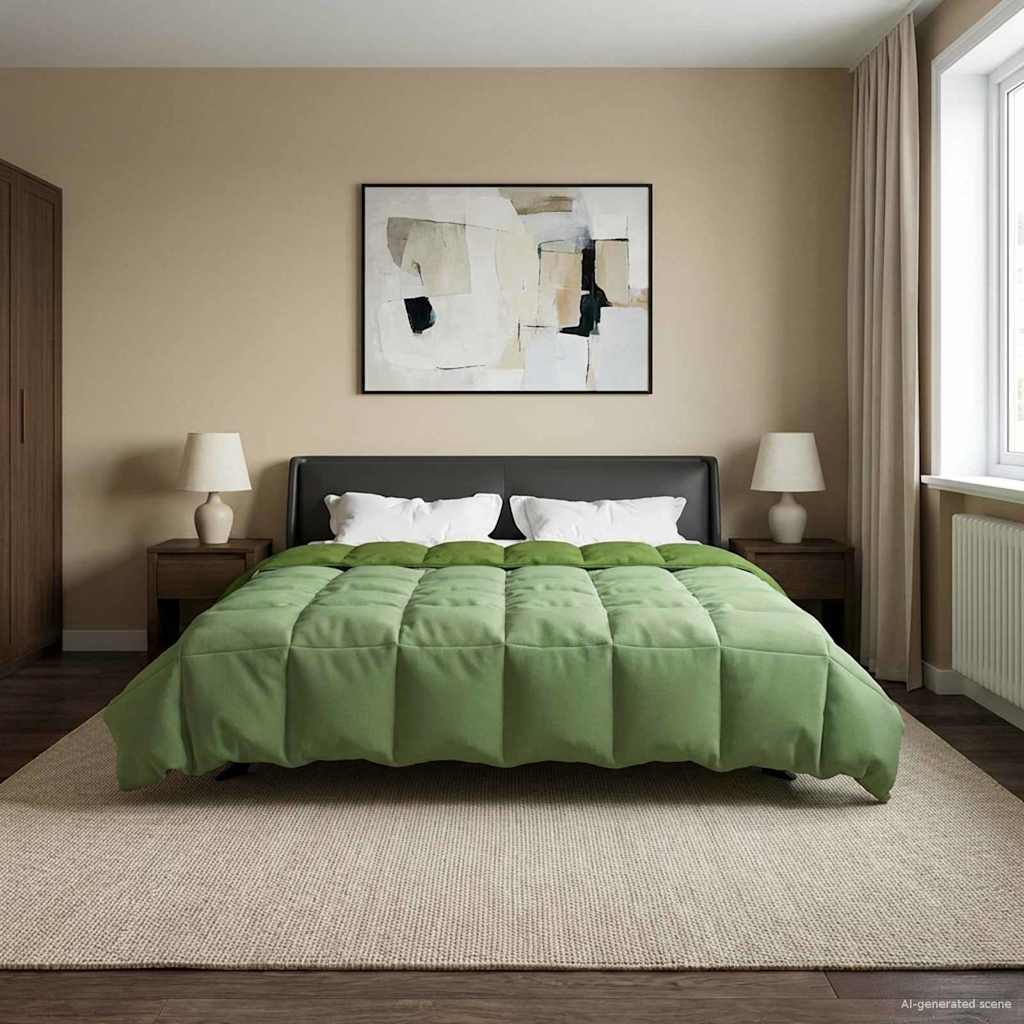 Duvet Estivo Trapuntato Verde 200 x 220 cm Microfibra | homemem39