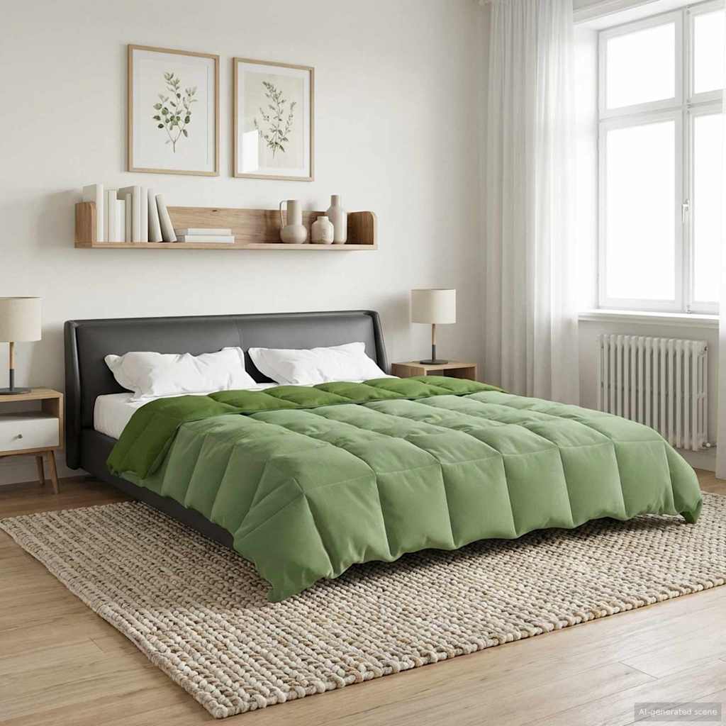 Duvet Estivo Trapuntato Verde 240 x 260 cm Microfibra | homemem39
