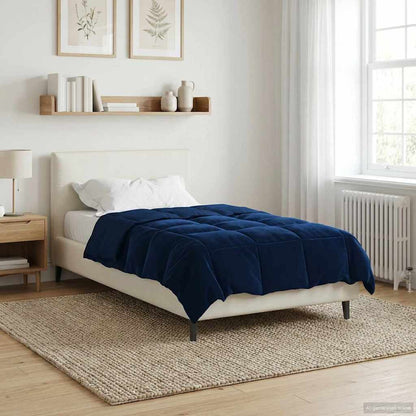 Duvet Estivo Trapuntato Blu Scuro 140 x 220 cm Microfibra | homemem39