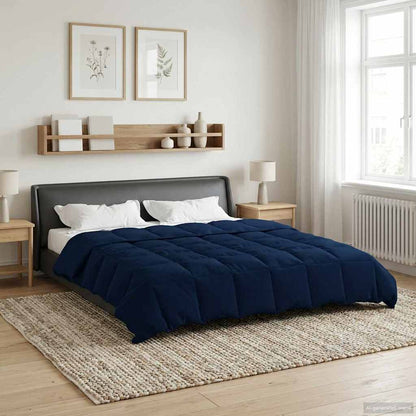 Duvet Estivo Trapuntato Blu Scuro 200 x 220 cm Microfibra