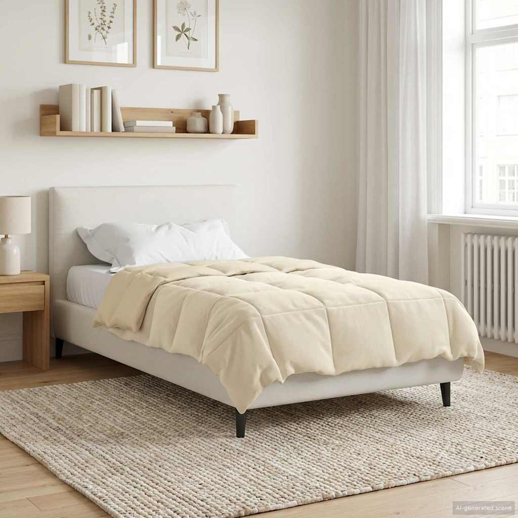 Duvet Estivo Trapuntato Crema 140 x 200 cm Microfibra | homemem39