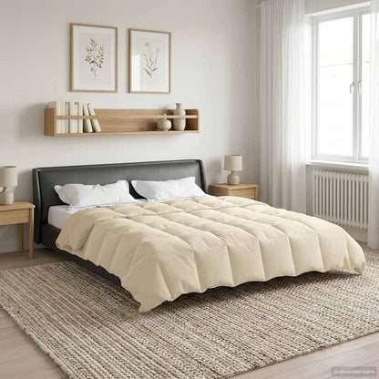 Duvet Estivo Trapuntato Crema 200 x 240 cm Microfibra | homemem39