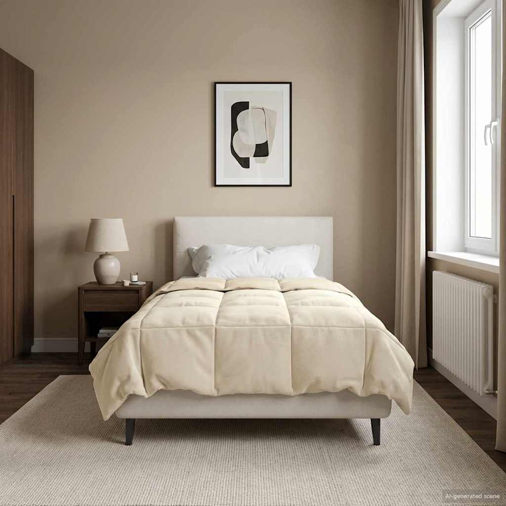 Duvet Estivo Trapuntato Crema 135 x 220 cm Microfibra | homemem39
