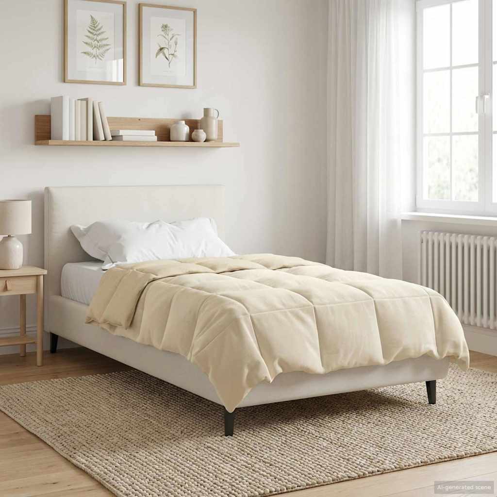 Duvet Estivo Trapuntato Crema 155 x 220 cm Microfibra | homemem39