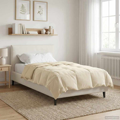 Duvet Estivo Trapuntato Crema 155 x 220 cm Microfibra | homemem39