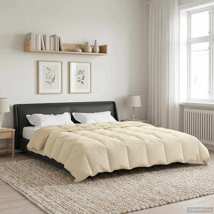 Duvet Estivo Trapuntato Crema 200 x 220 cm Microfibra | homemem39